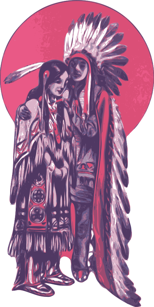 Onlinelabels Clip Art Native American Couple